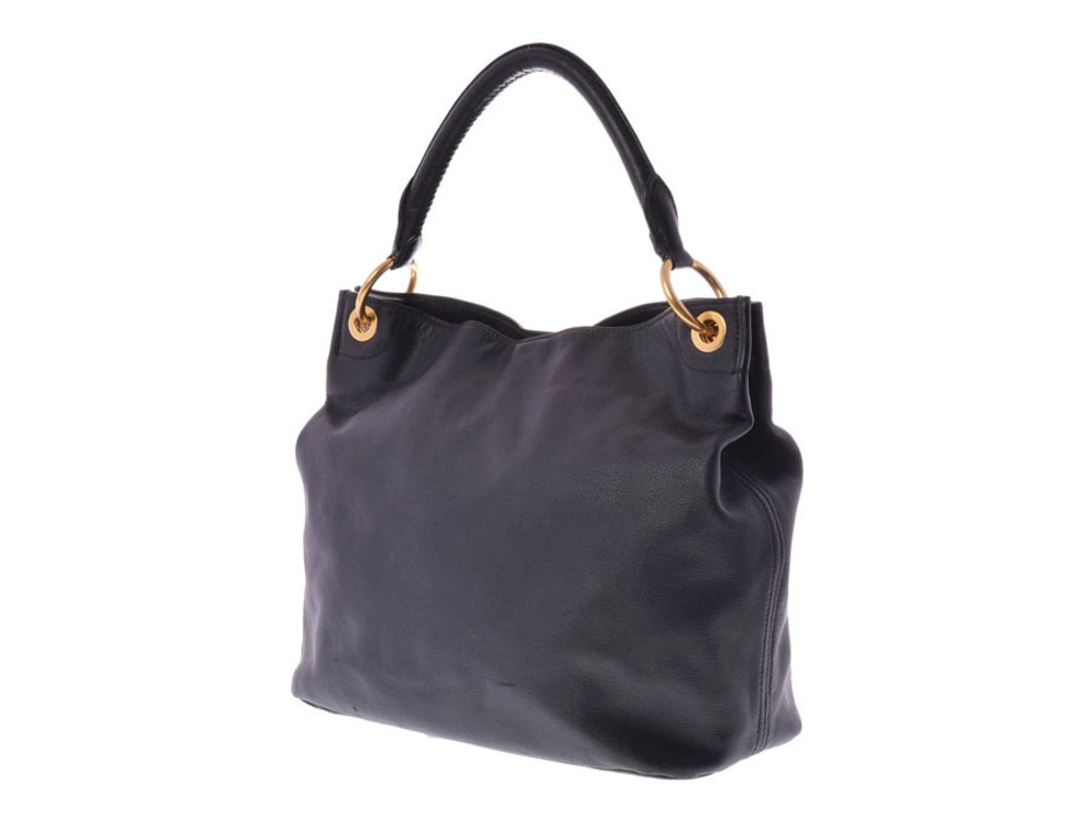 Prada plated Bag calfskin Hobo Black